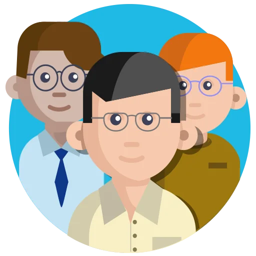 Illustration of a web design agency team