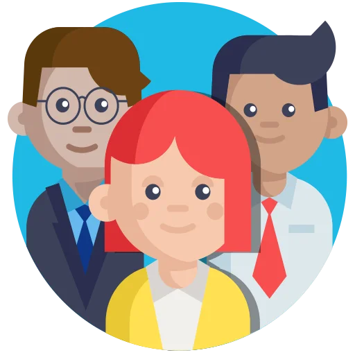 Illustration of a web design agency team
